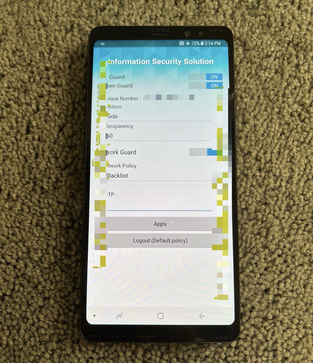 AppleProto03's tweet photo. @MobCat_ @ArchiveInternal The yellow text is coming from an app called “ISS Manager”. You enter in details about you and the device and it gets the text from a server, whatever the device assigned to you is. https://t.co/nVPEWEMlEd