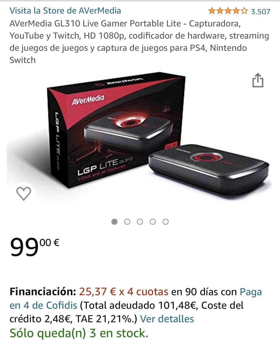 OptionTPM's tweet image. #BuenasNochesATodos, estoy vendiendo mi #capturadora #avermedia lgp lite. Háblame por MD si estas interesad@.
La vendo a un #precio de 70€. Un saludo.