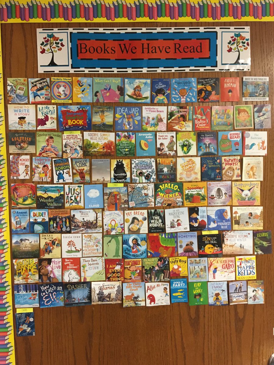 MrsTrygg's tweet photo. We read our 100th book as a class! How many more will we read before the end of the year? Your guess is as good as ours! #WeLoveToRead #ThirdGradeDucks #Books #BookStack https://t.co/YrpkSh3tcJ