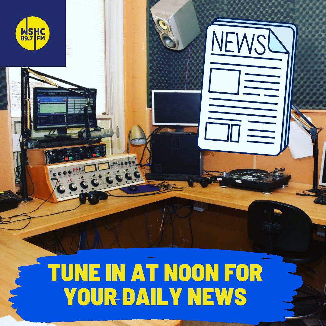 WSHC_Radio's tweet photo. Get your fix of local news with James, every day @ noon 📰 https://t.co/oYAsRBDkgh