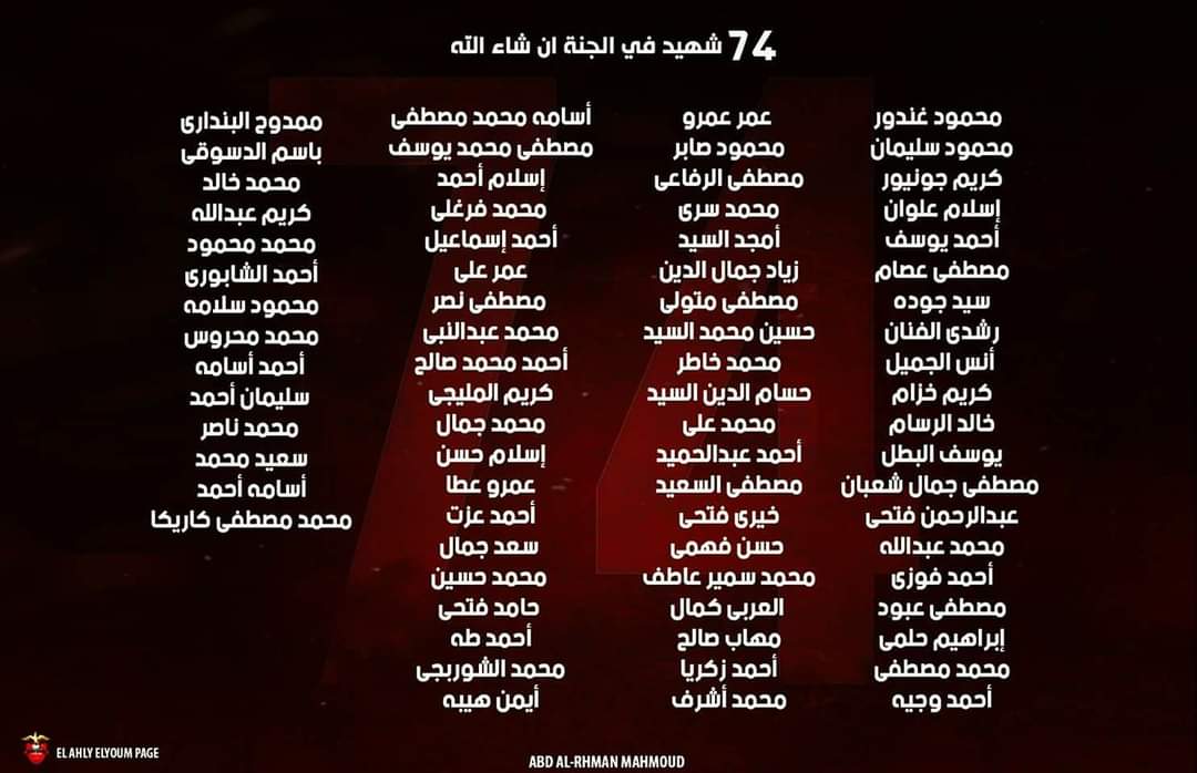 دبرولنا المؤامرة دبرولنا المستحيل قتلوا اغلى الصحاب ..
قتلوا حلم السنين ..
رحم الله شهداء الاهلي 
#AlAhly_Martyrs_Day