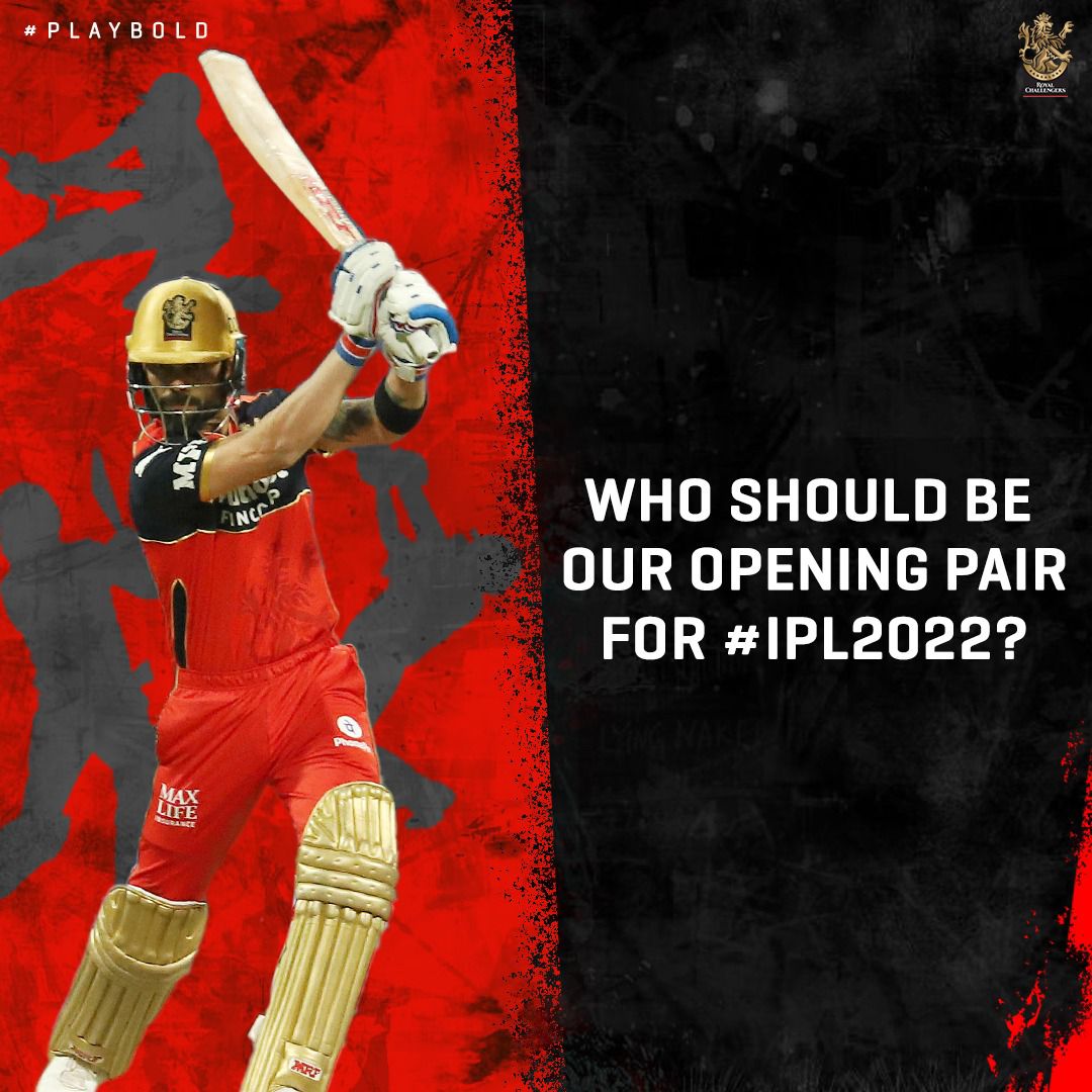 RCBTweets's tweet photo. We’ve had a few amazing combinations of class and brute force as our opening pair over the years. 🔥😎

Tell us who you’d like to see opening for us in #IPL2022, 12th Man Army! 🤜🏻🤛🏻

#PlayBold #WeAreChallengers #IPLMegaAuction https://t.co/DebwKVsRCq