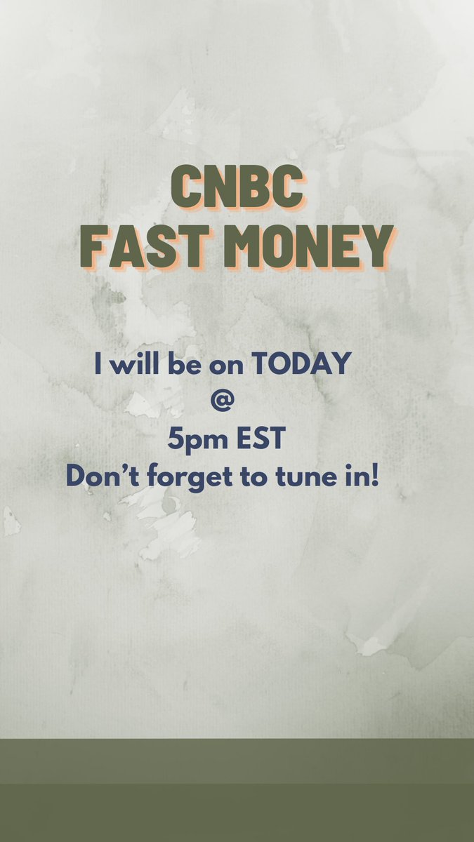 Tune in @ 5pm EST! @CNBCFastMoney