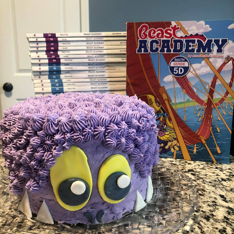 Huge congratulations to Ammon for completing Beast Academy Level 5, and a special shout-out to his mom, who baked this spectacular cake to celebrate the moment. Hope you enjoyed your Grogg cake! Ready to try AoPS Online next?