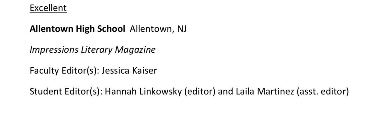 So proud and pleased to see that last year’s issue of Impressions was awarded by the NCTE with the rank of Excellent in the 2021 Realm Program! #nextlevelredbirds