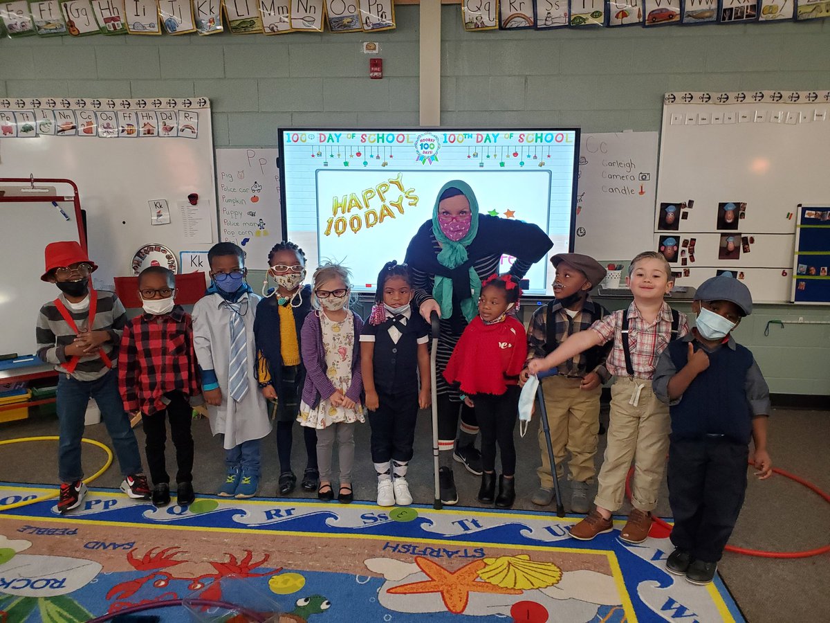 MrsJBonds's tweet photo. We had a blast celebrating the 100th day of school! Dressing like 100 year old people,seeing how many times we could write our name in 100 seconds, counting to 100,100 exercises,reading and writing about what we wish we had 100 of! π₯³π #learningwithbonds @RTEFlightStatus @R2CFCD https://t.co/YySTNaOy3R