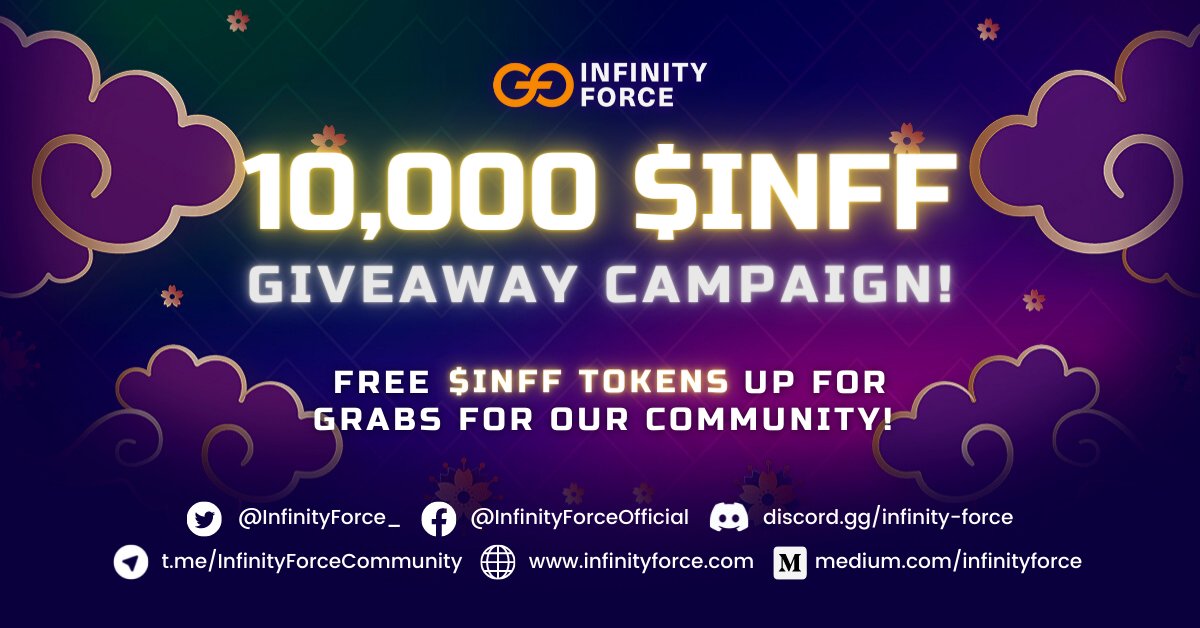 infinityforce_'s tweet photo. 🚨This is NOT a drill - Our #GleamGiveaway is LIVE!🚨

We are hosting another #Giveaway for our community!! 🎉🍾

🪙 10,000 $INFF | 🏆 100 WINNERS
🔗https://t.co/FYyZ8JIUM5

👌Follow #InfinityForce and complete all the requirements for your chance to win! https://t.co/ZqQEpoLUi6
