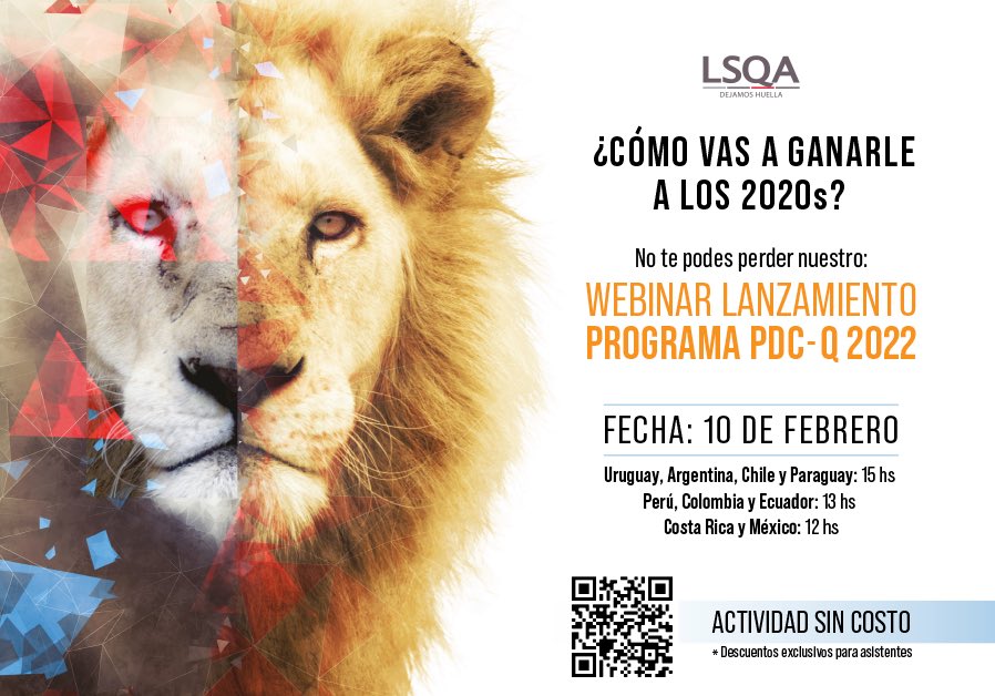 🚨 ACTIVIDAD SIN COSTO 
🗓 Jueves 10 de febrero 
⏰ Uruguay, Argentina, Chile y Paraguay: 15 hs.
🕰 Perú, Colombia y Ecuador: 13 hs 
🕜Costa Rica y México: 12 hs

📲Inscripciones SIN COSTO:
forms.gle/s64zC6uNmDffyy…