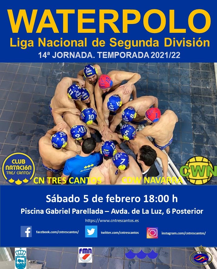 CNTRESCANTOS's tweet photo. ¡A F O R O     L I M I T A D O!!

El próximo sábado, día 5 de febrero, a las 18:00 h, undécimo partido de la temporada @CNTRESCANTOS VS
@CWNavarra
Liga Nacional de Segunda División. ¡Vamos 3Cantos!
@fmn_oficial @rfen_oficial @3cantosdeportes
@ayto3cantos
@revista360y5tr1 https://t.co/WTrhK2g9IC