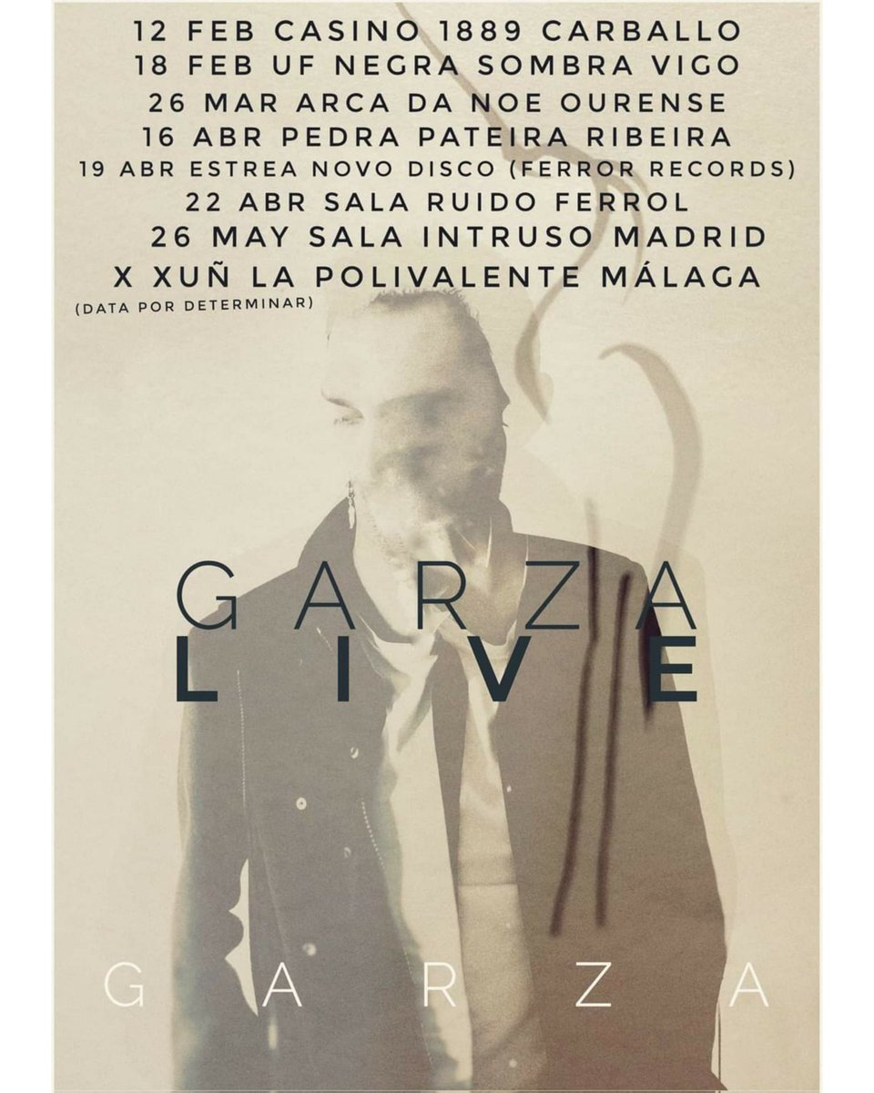 FerrorRecords's tweet photo. Garza en directo! 

E en abril novo disco con Ferror Records! 

@FerrorRecords #ferrorrecords #garza #adrian_charlin #electronica @ruidodefondoorg #ambient https://t.co/V64Xg9x3qx