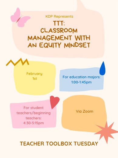 UNCCKDP's tweet photo. See you all tomorrow for our first TTT of the semester. Can’t wait to see you all there 😊 https://t.co/agsvOxrszo
