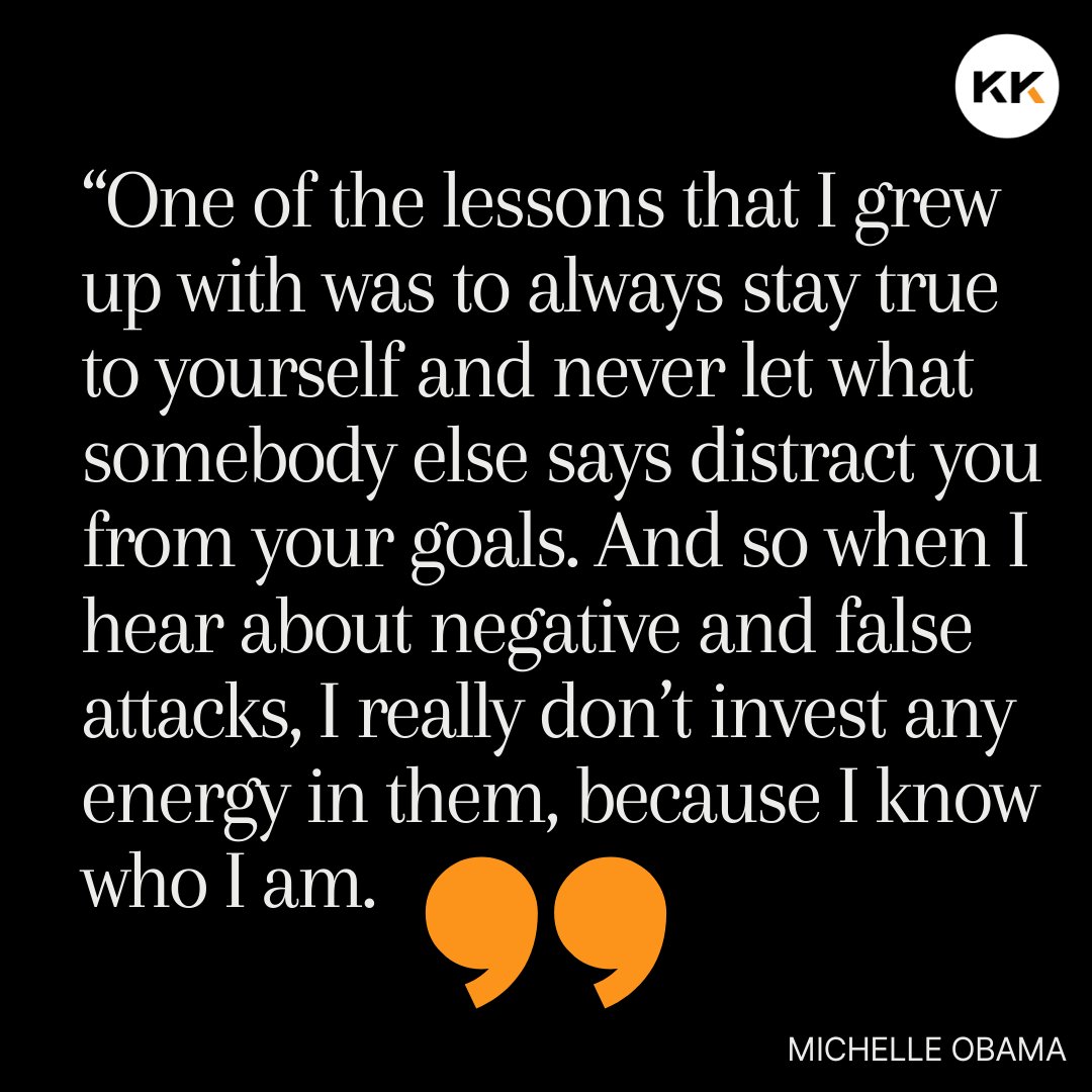KuntryKidz's tweet photo. #MotivationalMonday ... Never let what somebody else says distract you from your goals. Major 🔑!
#MichelleObama #QOTD #inspirationquotes https://t.co/tZSEFRtLfW