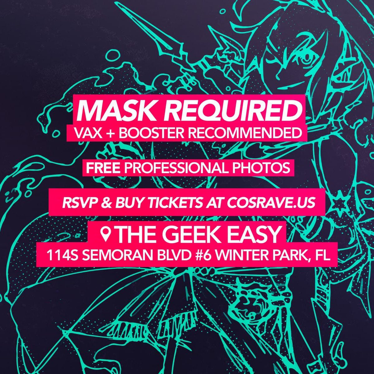 TNYWVS's tweet photo. 💖 CosRave Valentine’s Weekend

🎟 https://t.co/Mxly7PZiPG

🎧 Live dance music all night from our best DJs!

📸 Free professional photos with @noloveforalex

LINEUP:
BAIRCAVE
BLANK「」SPACE 
RUNETOOTH 
LOTUS CLOUD 
BITCRUSHER BOI 
JAMS BOND (Ben Briggs &amp; H8Ø8)

🎨: @HYENABLOOD https://t.co/lj5xSd0rqt