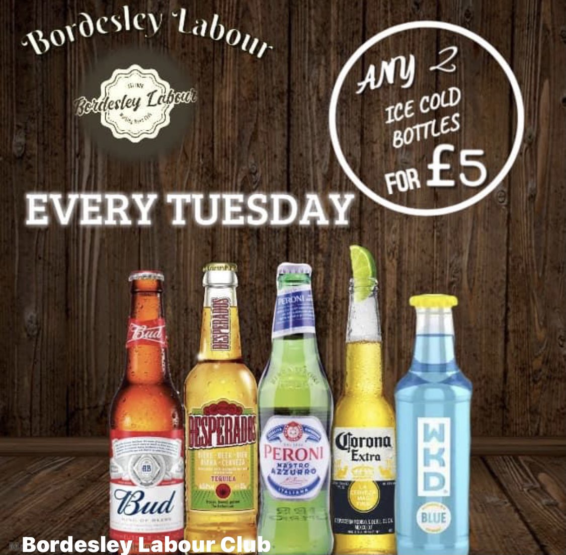 🍺🍺Every Tuesday🍺🍺
#Midweek #TheBordesleyWay