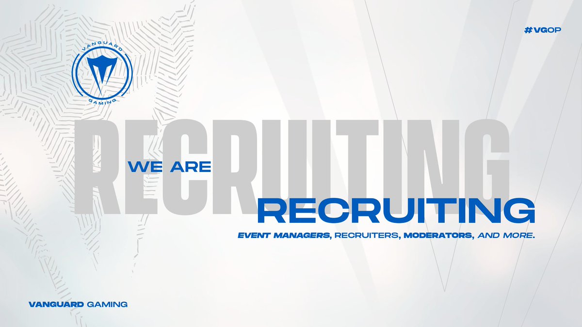 Have you been looking to get into Mobile Esports? 📱 

Well, now's your chance! 📝

It's recruitment season here at VG 🤝