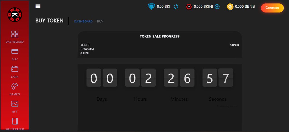 Just hours for the start of the pre-sale of KINIPOT.

Presale Price
Stage 1 = $0.0011 /kini Token (5.000.000)
Stage 2 = $0.0016 /kini Token (5.000.000)
Stage 3 = $0.0021 /kini Token (5.000.000)

Live Launch = $0.0028 / kini Token (75.000.000)

Visit: app.kinipot.com