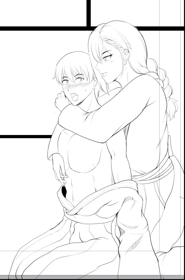 ちなみにさっきの見苦しい半裸はコレ描く用
ちょっとなつめが大きすぎか 