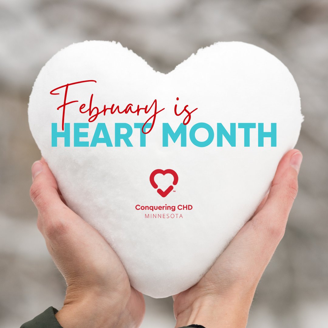conqueringchdmn's tweet photo. Heart month starts tomorrow, and with it comes a great chance to spread #CHDAwareness! Check back here and follow our national page @conqueringchd for CHD Awareness week fun all month long!

Together, our #𝐂𝐇𝐃𝐕𝐨𝐢𝐜𝐞 will be heard loud and proud as we unite to conquer CHD! https://t.co/Zm6kx4DlXp