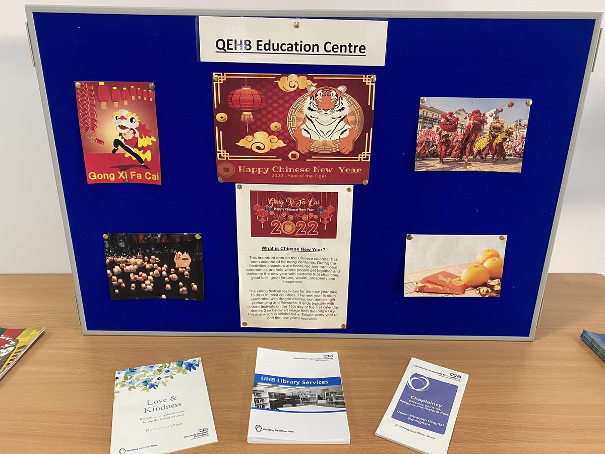 Happy Chinese New Year 🧧 from the QE Education Centre 🎊@qehbham @uhbtrust #YearoftheTiger2022 #LunarNewYear