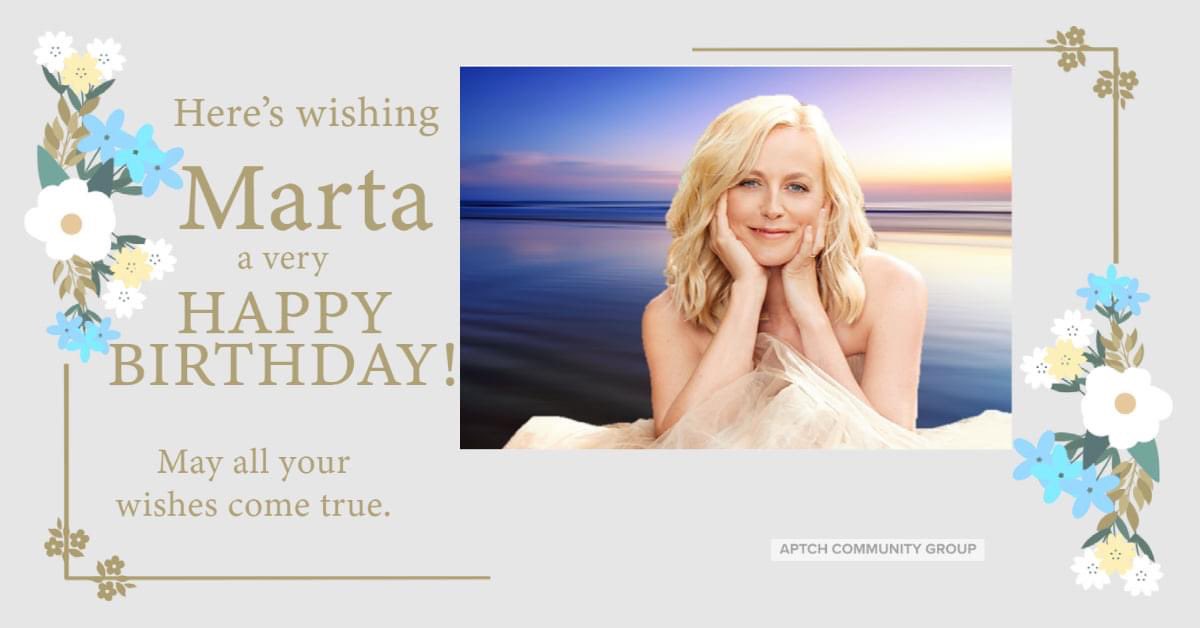 APTCHCommunity's tweet image. Wishing the happiest of days on your birthday @martaduss. Have a fabulous day with best wishes from @APTCHCommunity. 🎂🎁🥂🥳😊