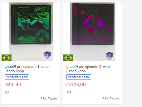 #venda GHOST9
<a href="/VendaKpop/">venda e troca KPOP</a> <a href="/GHOST9Brasil_/">GHOST9 Brasil (REFORMA)</a> <a href="/vendaetrocakpop/">VENDA E TROCA KPOP</a> <a href="/shopee_br/">ADM da Shopee</a> <a href="/KPOPBrasil13/">KPOP Brasil</a> 
Novidades na loja W2A_store

Ghost9 
Pre episode 1 - R$90,4
Pre episode 2 - R$ 125 (Com card)

Levando mais de 3 unidades tem desconto de 5%.

shopee.com.br/search?keyword…