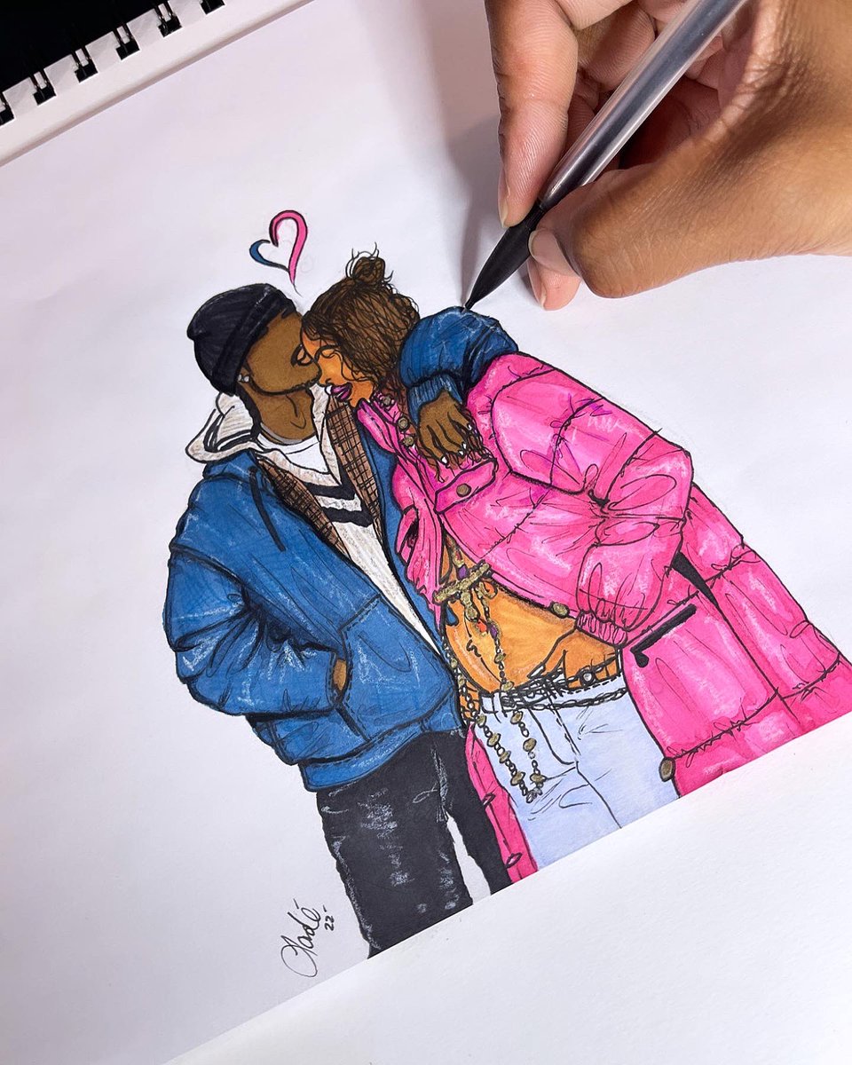 _Flaggs's tweet photo. Big congratulations to @rihanna &amp; @asvpxrocky 💕….of course I had to whip out the pen and paper for this ✍🏽
.
.
.
@rihanna 🤰🏽 @asvpxrocky 😈 
.
.
✨Like, Retweet and Share 🙏🏽
.
.
#fashionillustration #fashionillustrator #sketchartist #rihanna #asaprocky #blackartist #art https://t.co/TidJqrF3QI