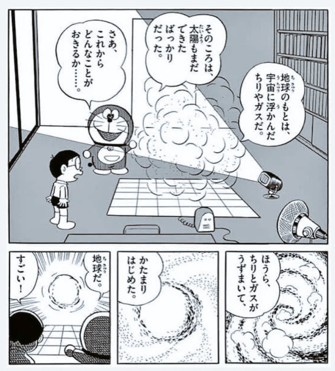 面白くないこととか、辛いことがあったときは「この地球はのび太くんとドラえもんが作った地球セットの上の出来事なのさ」と思うようにして空を見上げるとけっこう楽になります。 