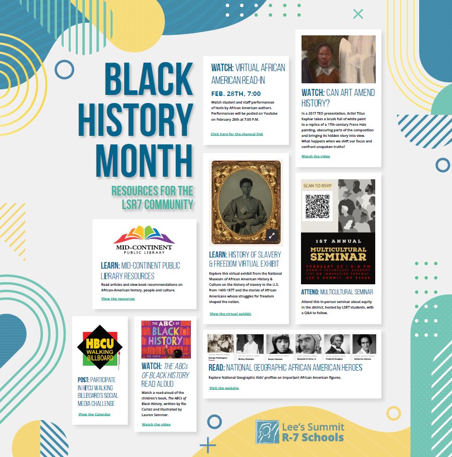 LSR7's tweet image. Check out these resources to honor, celebrate and learn more about Black History Month. #R7BHM

➡️ Download resources in a clickable format - lsr7.org/community/news…
