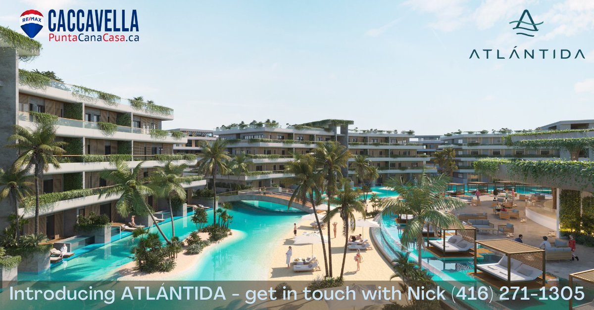 nickcaccavella's tweet photo. ATLÁNTIDA - Punta Cana, Dominican Republic

If you could, would you like to own one of these beautiful condos?

Get in touch with Nick for more info at (416) 271-1305.

#condoforsale #realestate #investinparadise #NewProject #lifeunderthesun #investinpuntacana #lifestyle https://t.co/yaLiRKBnnt