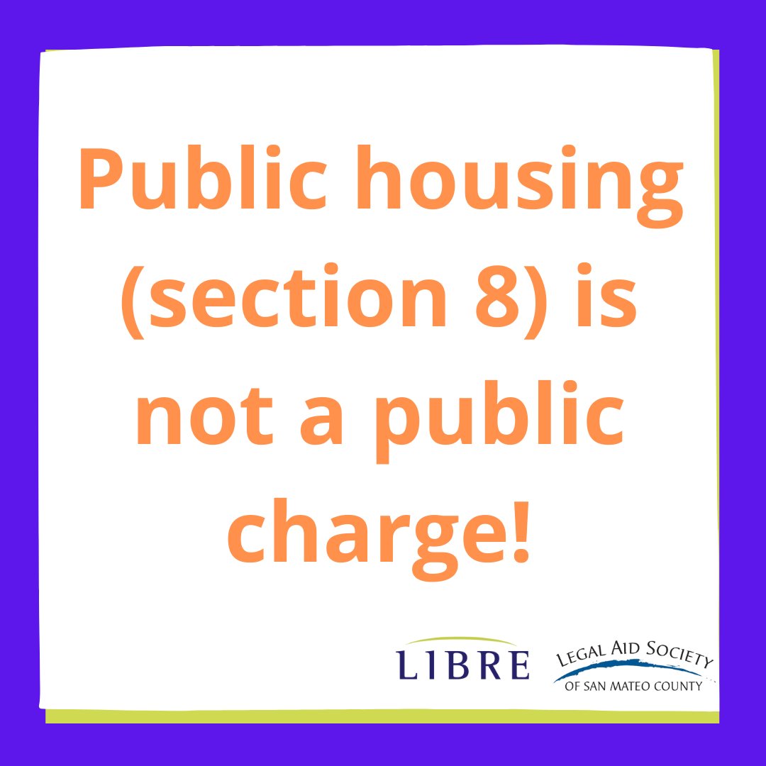 TheLIBREProject's tweet image. Do not stop your Section 8 benefit in fear that it might affect your immigration status. Section 8 is not a public charge.