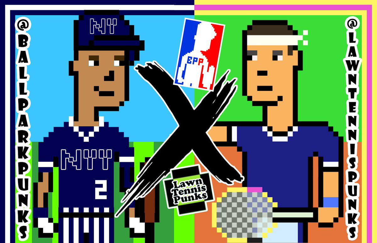 BallParkPunks's tweet photo. Collab #NFTGiveaway TIME!
@ballparkpunks &amp; @LawnTennisPunks!⚾➕🎾 

2 TOTAL Winners! ✌️ 🎁 
Prizes:
1 BPP of choice
1 LTP of choice

Rules: 👀 
1. Follow Both Twitter Accounts 💙 
2. Retweet This Tweet
3. Tag 3 Friends 
4. Join Both Discords (linkinbio)

Ends in 48 Hours GL!🎉🤞 https://t.co/blcs4hd34P