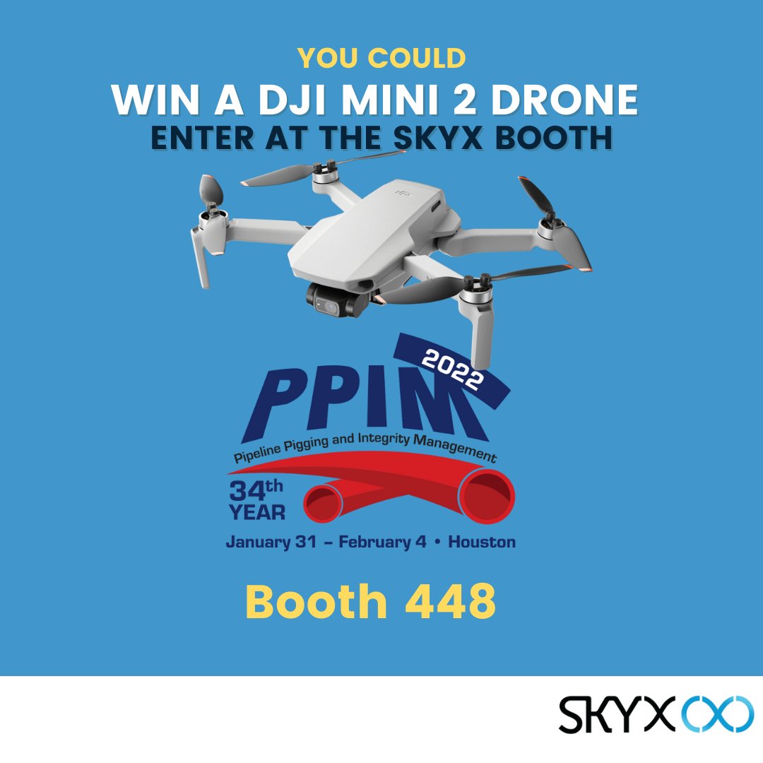 Are you attending the 2022 PPIM Conference? You could WIN a brand new DJI MINI 2 for you to take home.

Visit SkyX at Booth # 448 for your chance to win. Only takes 2 minutes to enter.

#PPIM #Houston #Texas #PPIM2022