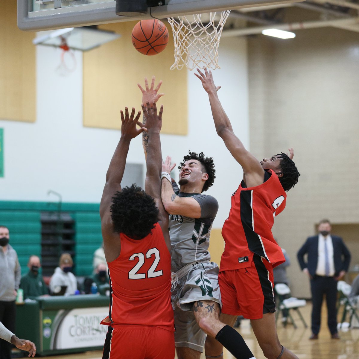 TCPanthers's tweet photo. Men's basketball player Emond Frazier is the Panthers Athletes of the Week. Frazier led the team in rebounds twice this week, posting a high of 15 boards against Broome and averaging 11.6 per game. He also had a double-double of 11 points and 14 rebounds against Jefferson. https://t.co/8pZRb4MsKs