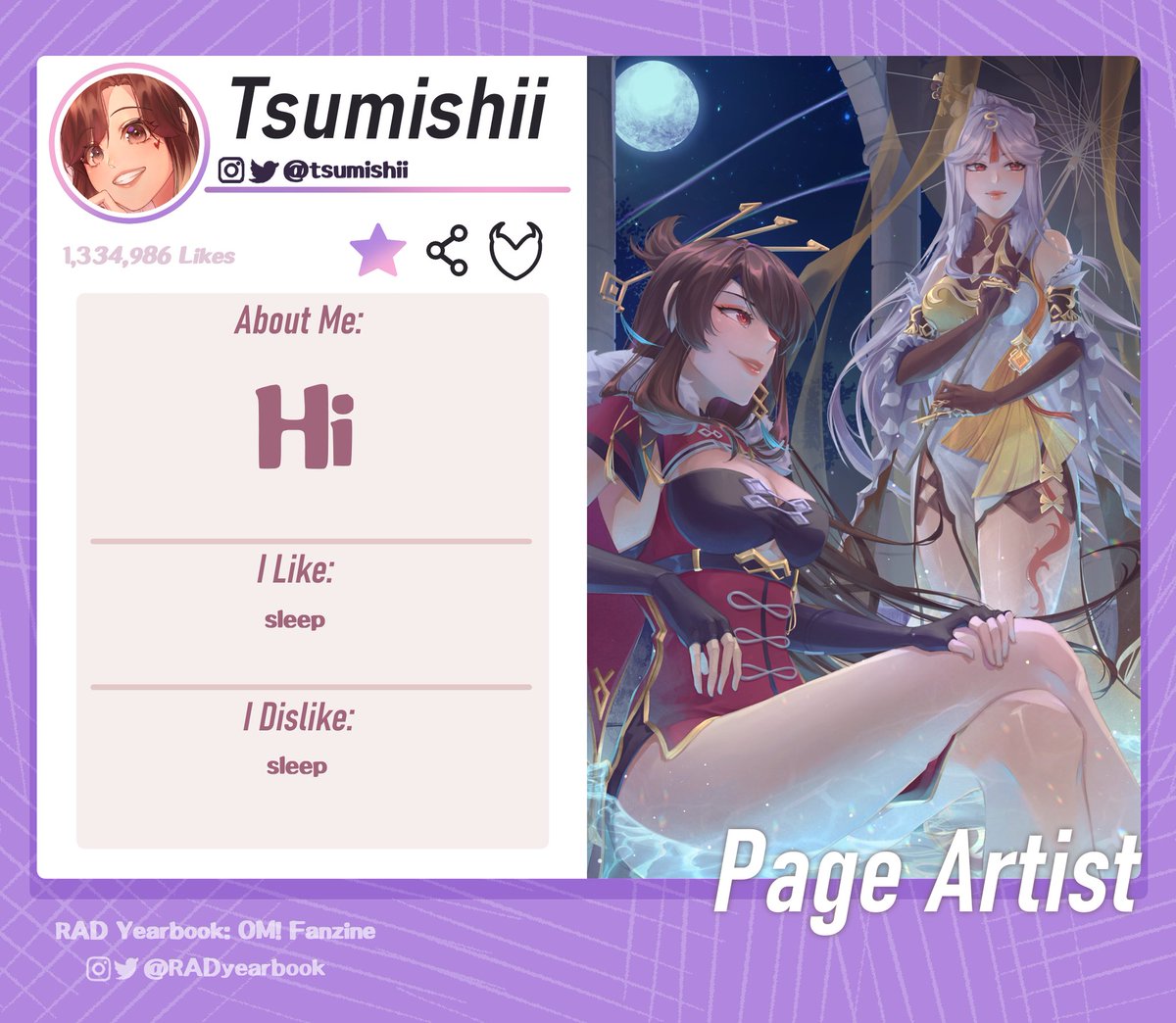 🐏✨Contributor Spotlight✨🐏 Introducing our next page artist,  @tsumishii !! Tsumishii is an artist who stunned us often with their incredible choice of words, leaving us in awe with how poetic everything they say feels, a prime example their wonderful introduction🥀🌙🪐🌱