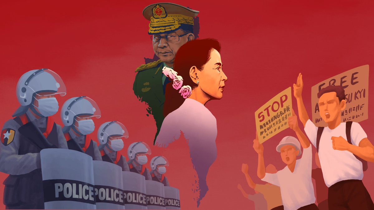 Annus horribilis in Myanmar

The military junta that overthrew Myanmar leader Aung San Suu Kyi and her elected government on Feb. 1, 2021 stands accused of crimes against humanity for abuses including mass killings, torture, and sexual violence

Illustration by RFA's Rebel Pepper