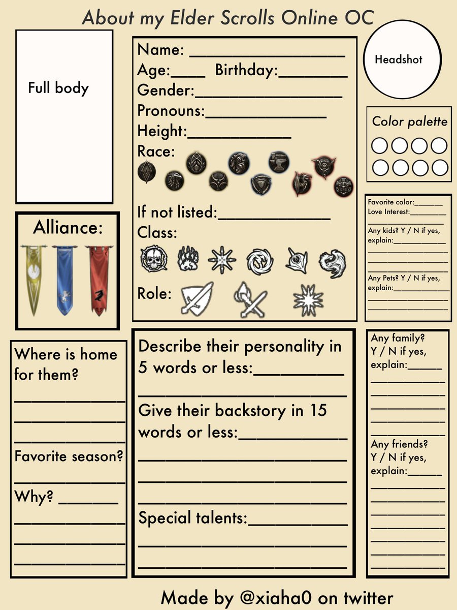 xiaha0's tweet photo. hey #ESOFam i made this OC template that y’all can use for your characters! https://t.co/gAHttFiQ69