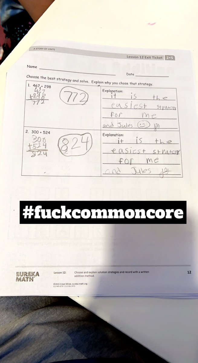 Julessss4's tweet photo. #fuckcommoncore https://t.co/2JYg79Ew9i