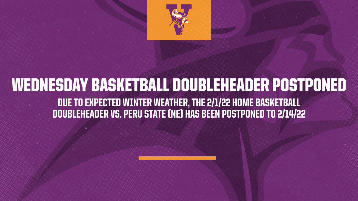 RT @MVCAthletics: Schedule Change: Basketball doubleheader vs. Peru State. https://t.co/Ff9cdXIiQE