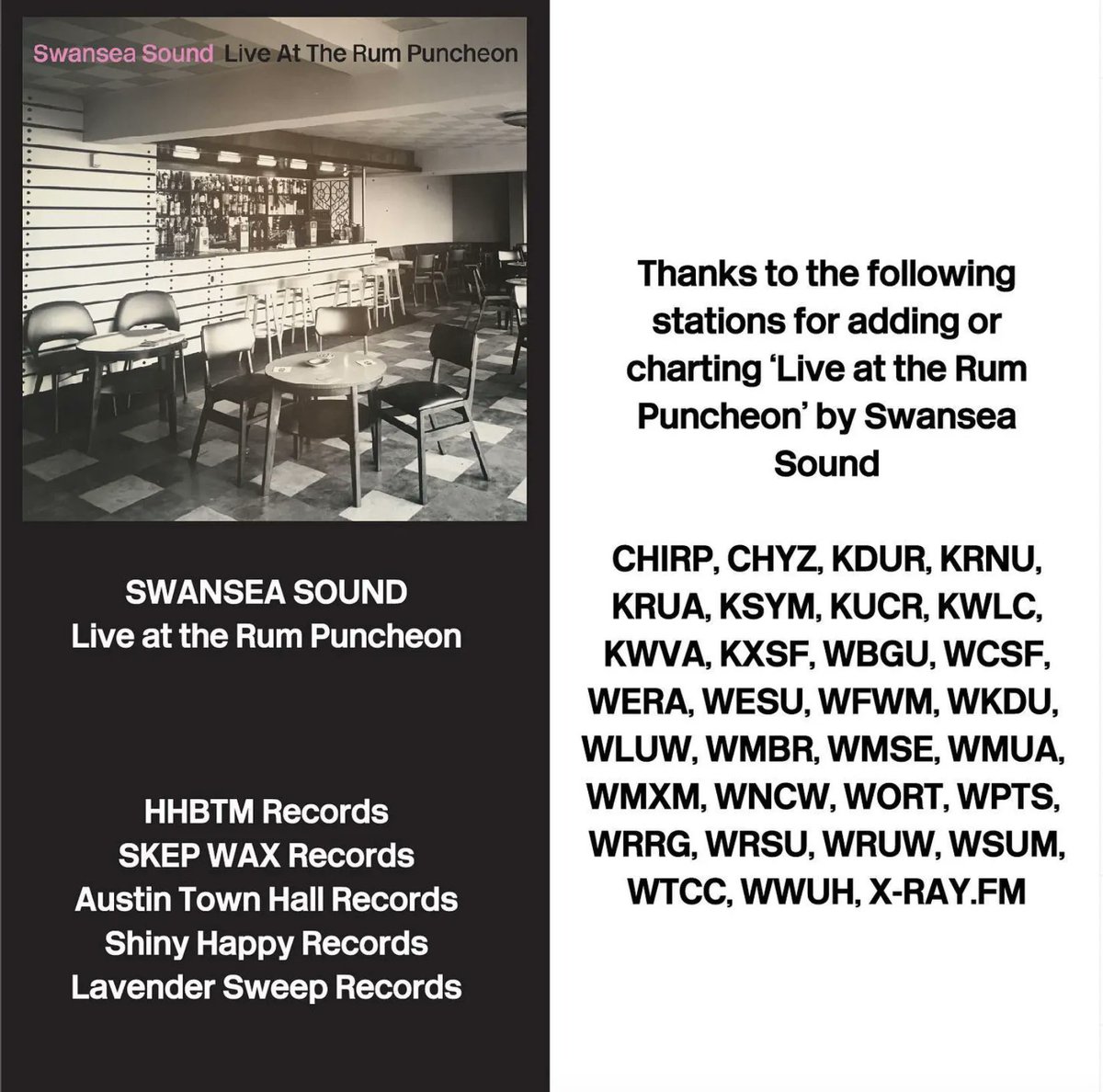 HHBTM Records (@hhbtmrecs) on Twitter photo Thanks so much to the stations spinning @soundswansea. And of course to <a href="/tigerbombpromo/">Tiger Bomb Promo</a>! Thanks so much to the stations spinning @soundswansea. And of course to <a href="/tigerbombpromo/">Tiger Bomb Promo</a>!