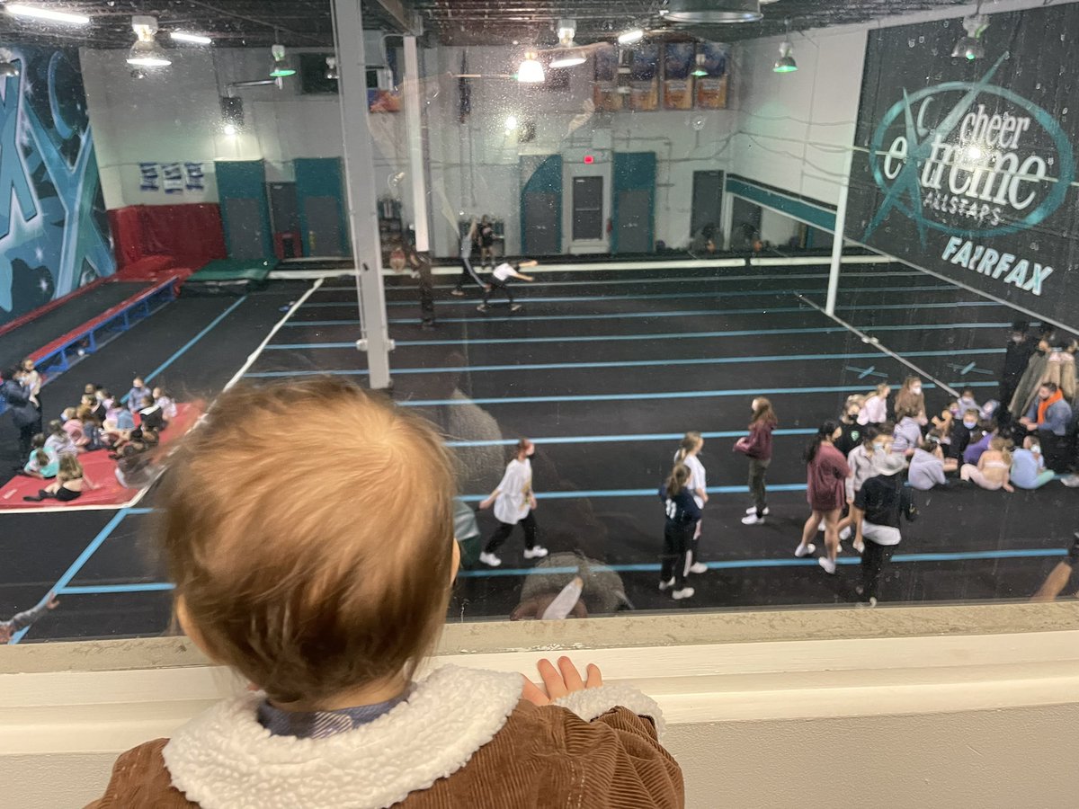 Meridian Cheer’s #1 fan loves watching tumbling practice <a href="/cheerextremedmv/">CHEER EXTREME DMV</a>