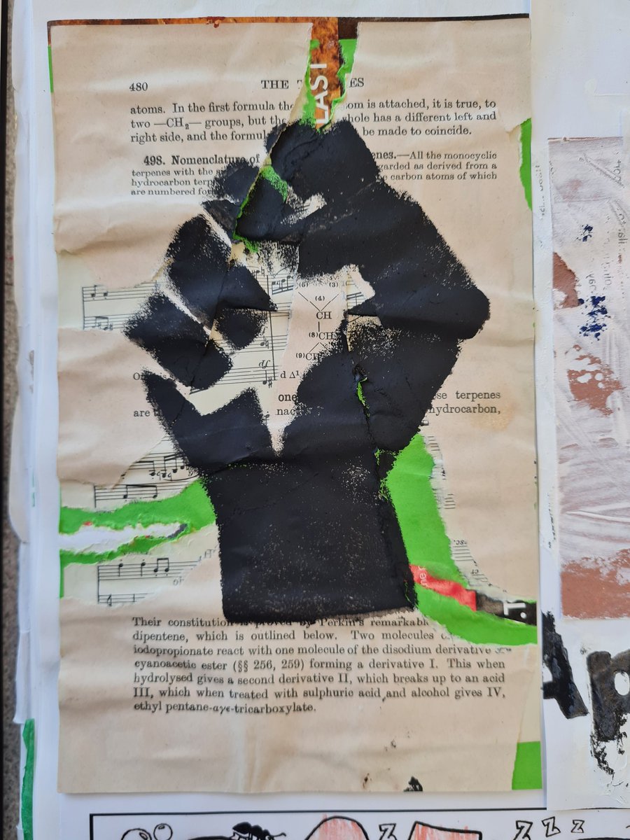thornhillcreate's tweet photo. Yr9, amazing street art outcomes. Influenced by Banksy and Shepard Fairey. They have made a decollage background and applied a stencil over the top. #art #streetarteverywhere #thornhillacademy https://t.co/seLKnctCe7