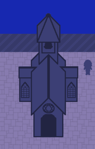 yo252yo's tweet photo. today im redrawing my buildings, mostly by drawing over the old ones cause i suck lol xD this is the new church https://t.co/qYNohStB2B