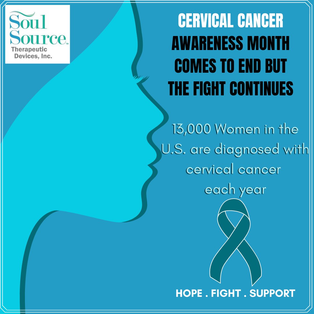 SoulSourceTD's tweet image. As #CervicalCancerAwarenessMonth comes to a close, we encourage you to continue to spread the word, get screened and donate to the cause. Learn more and donate at cervivor.org
⁠
#soulsourcetherapeuticdevices #cervicalcancerprevention #cervicalcancer #cancer