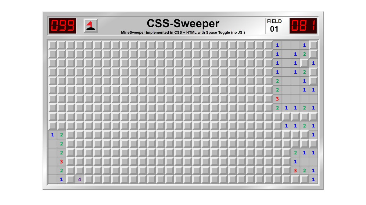 RockStarwind's tweet photo. If you happen to follow me for the weird stuff I like to do with CSS, I would absolutely recommend giving @Jane0ri (creator of #AugmentedUI, made Minesweeper in CSS) and @LillianKodi (made a Morse Code Translator and a functioning calculator in CSS!) a follow as well! https://t.co/7y4ZH4vIPQ