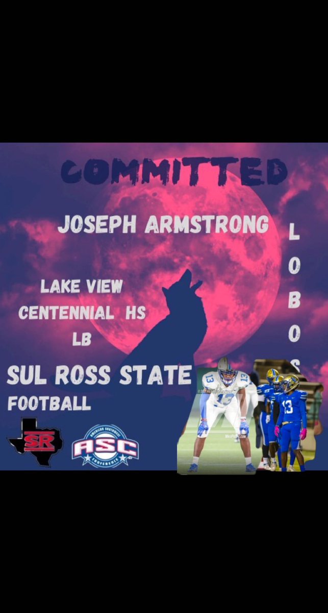 After a great visit I’m blessed to say I’m 110% committed to <a href="/SRSUFootball/">Sul Ross Football</a> time to work #TTP <a href="/saincilaire/">Coach Ant Saincilaire</a> <a href="/_CoachEmbry/">Coach R.Embry</a>