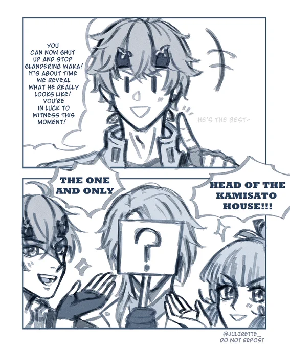 Revealing Ayato's face be like #thomato #GenshinImpact 