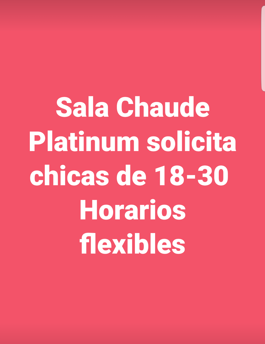 ChaudePlatinum's tweet photo. Sala Chaude necesita mujeres dispuestas a ganar dinero https://t.co/wq2M9iAkXs