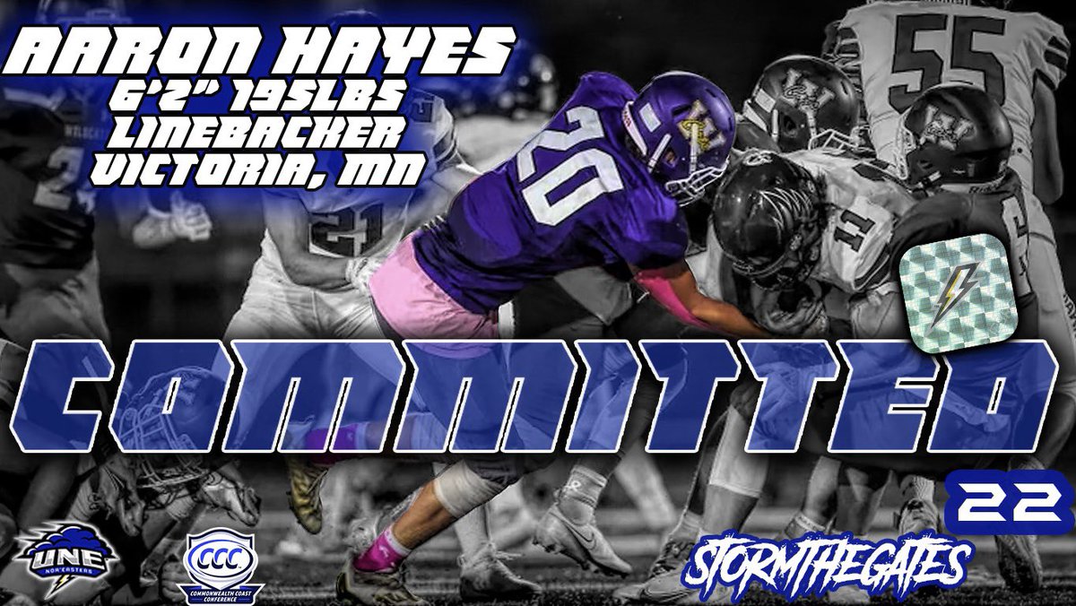 AaronHayes25's tweet photo. Excited to announce my commitment to the University of New England to further my academics and sports careers. Thank you to my family, coach’s, and teammates who have helped me along the way. @CoachLichten @CoachTreschitta @CoachJohnsonOL @TimHarmonUNE @football_une https://t.co/Gf51siANr1
