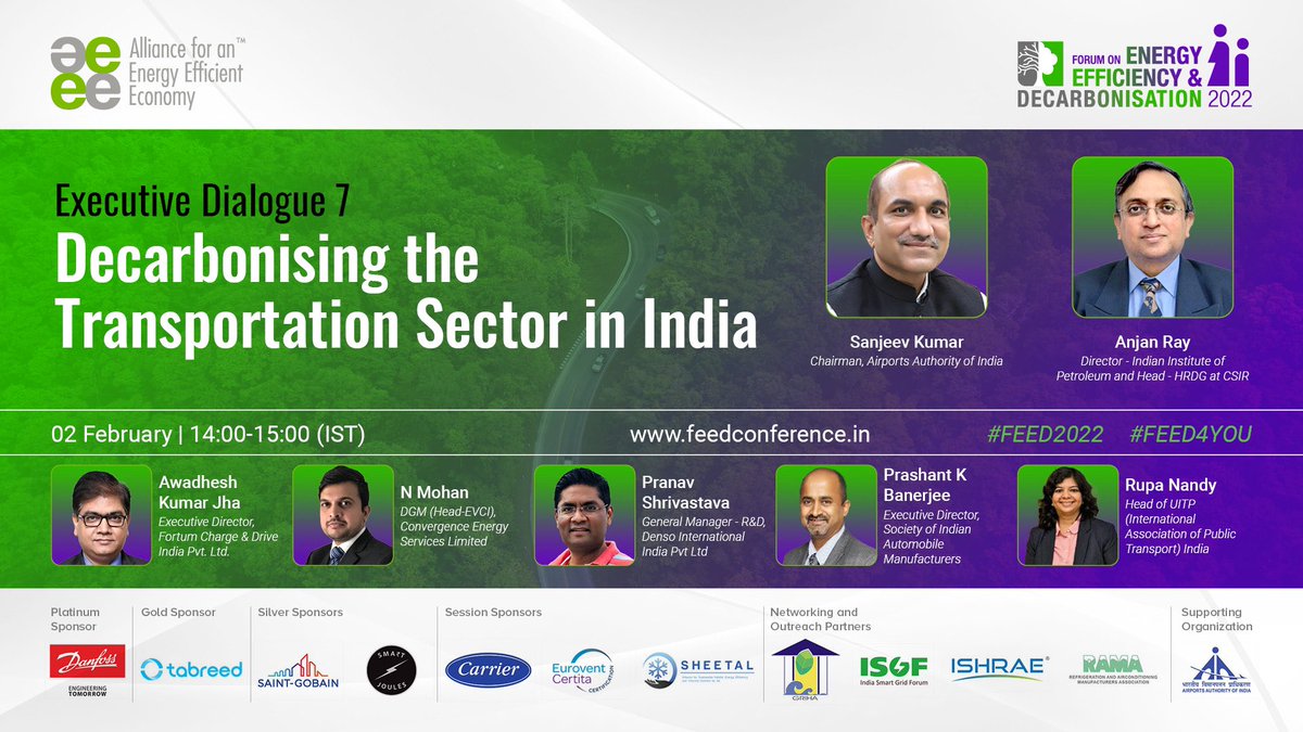 AEEE_India's tweet photo. #FEED4YOU #FEED2022 

@AAI_Official @HRDG_CSIR @FortumIndia @ConvergenceCESL @siamindia @UITPnews @IndiaUitp https://t.co/9LLt3THbBB