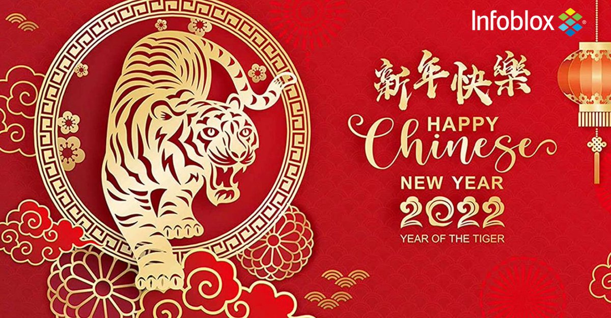 jesper2302's tweet photo. From the @Infoblox family to yours, have a safe and happy Lunar New Year! It is said that those born in the year of the Tiger will be brave, competitive and strong! 🐯

#lunarnewyear #happylunarnewyear #lunarnewyear2022 #chinesenewyear #infobloxlife https://t.co/ldoNbIeeCL